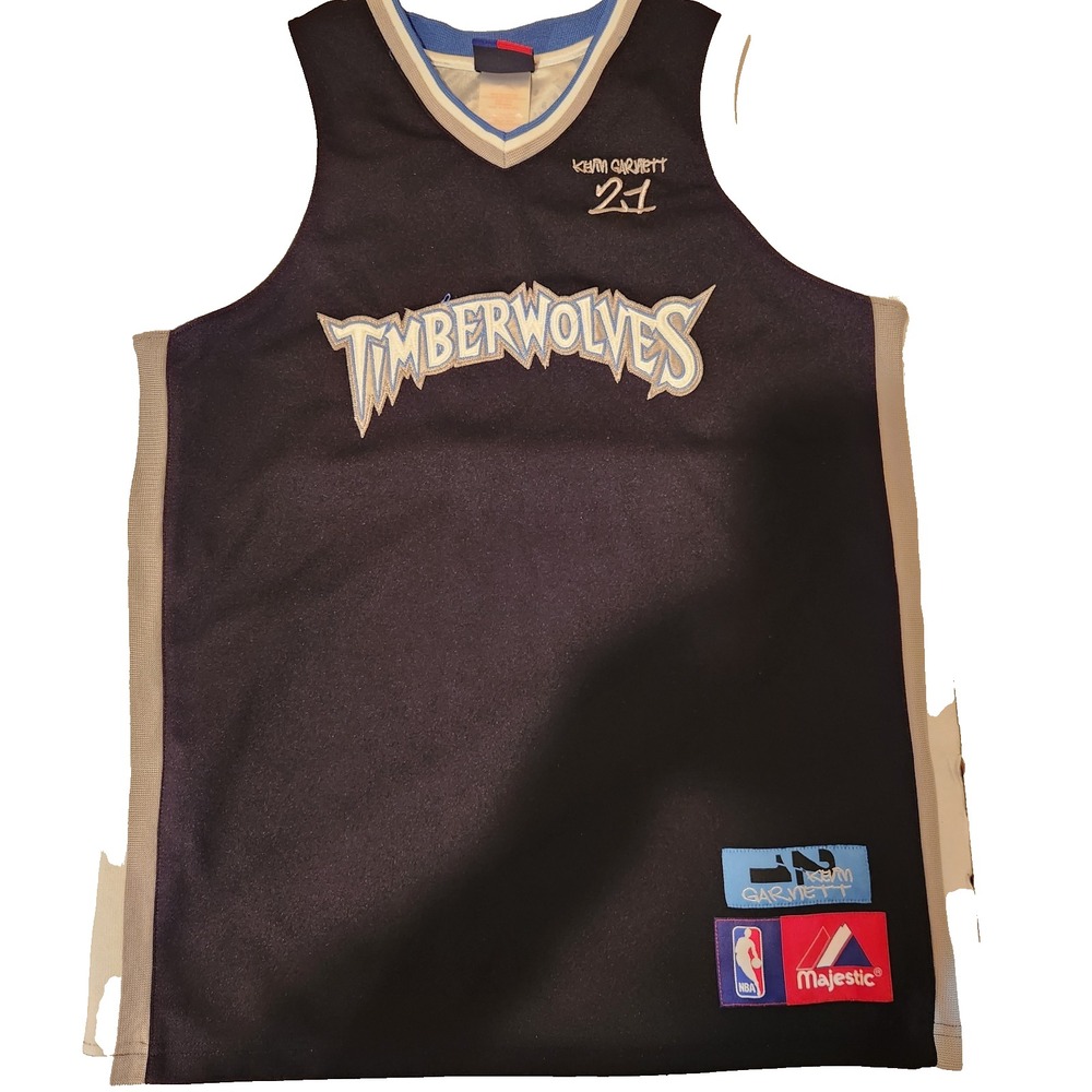 Vintage Majestic Kevin Garnett Minnesota Timberwolves Jersey Youth Large...